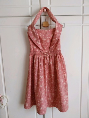 Pink dress like new with collar or strapless, size M