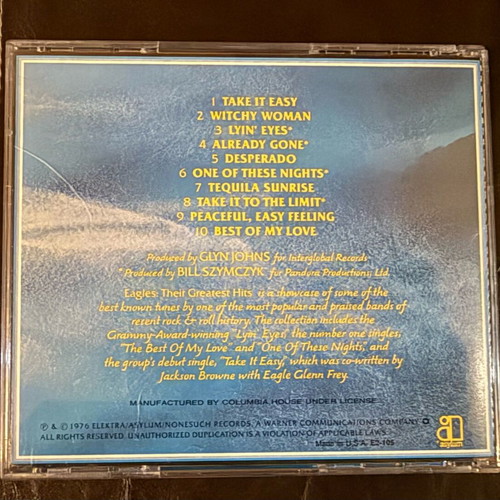 Eagles Their Greatest Hits 1971-1975 CD like new, rock