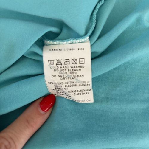 Trussardi Jeans Aqua Turquoise Cotton T-Shirt