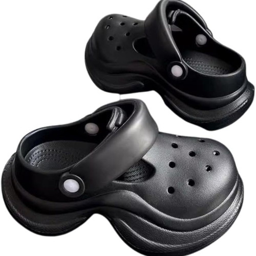 Black clogs size 38 with high sole
