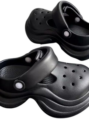 Black clogs size 38 with high sole