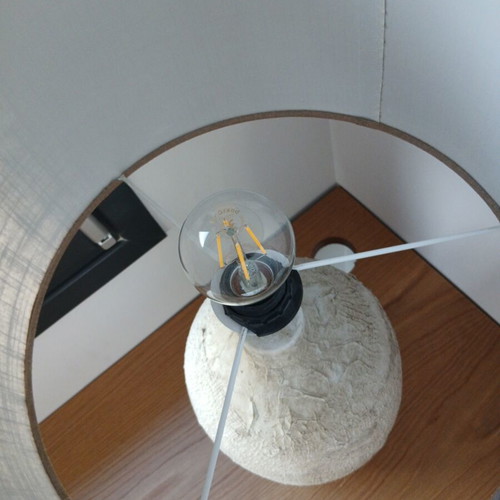 Table lamp ceramic with brown shade, like new, height 60 cm