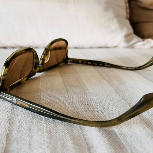 Calvin Klein sunglasses unisex, green acetate frame, prescription lenses