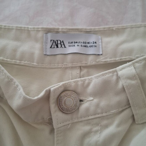 Zara off-white cargo pants like new, XS