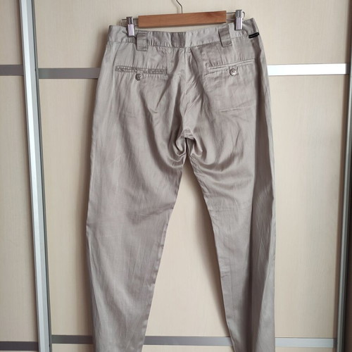 Calvin Klein Jeans silk pants used, medium size, silver gray
