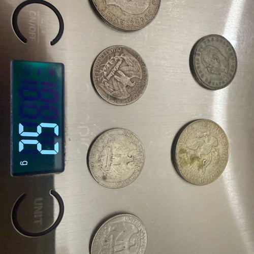 Silver coins used Greek, Yugoslavian and American
