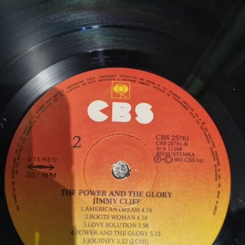 Jimmy Cliff The Power and the Glory vinyl used