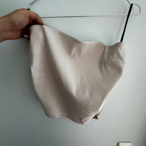H&M strapless top, beige