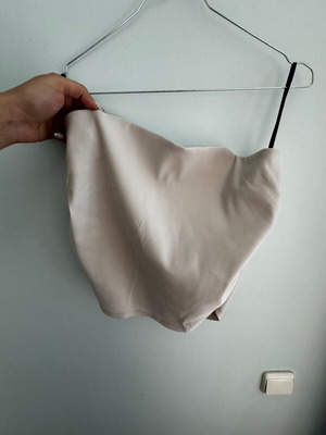 H&M strapless top, beige