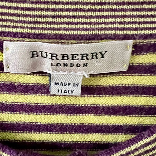 Burberry striped blouse size M like new, purple and yellow