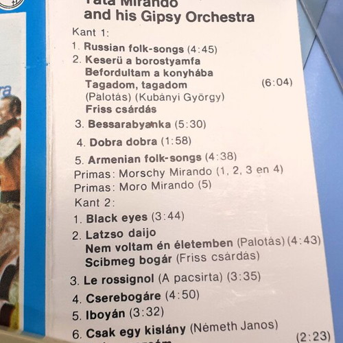 Tata Mirando and His Gipsy Orchestra Gipsy Play cassette used, Philips stereo
