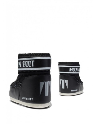Moon Boot Icon Low Nylon Black Snow Boots New