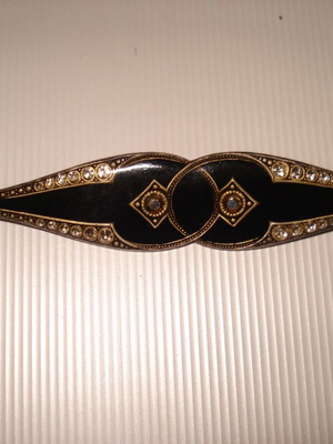 Catherine Popesco France vintage pin used 9.6cm 2cm