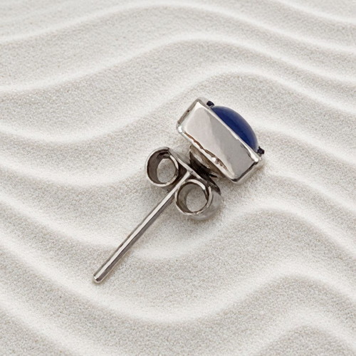 Handmade Gianniotika Earrings Silver 925 and Lapis Lazuli new