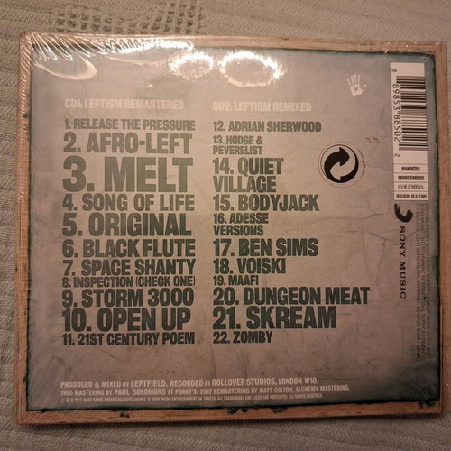 Leftfield Leftism 22 2CD Deluxe Remastered Special Edition Remixes digipack new