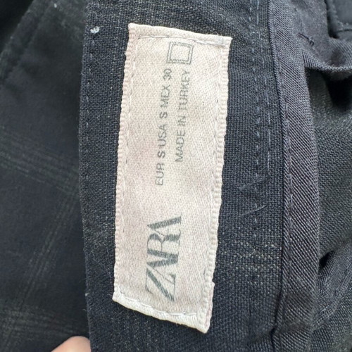 Zara men's blue navy check pants like new, size S