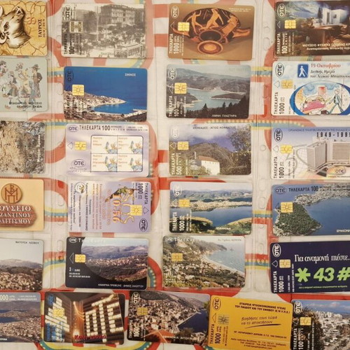 Set of 38 used Greek phone cards with Deutsche Telekom 1999
