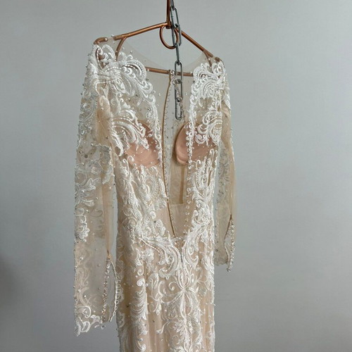 Anna Sposa wedding dress like new, white and beige, size S