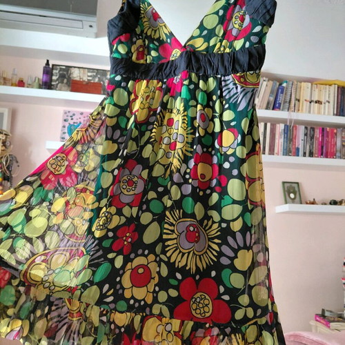 BSB Viscose Dress Short Backless Medium like new, multicolor