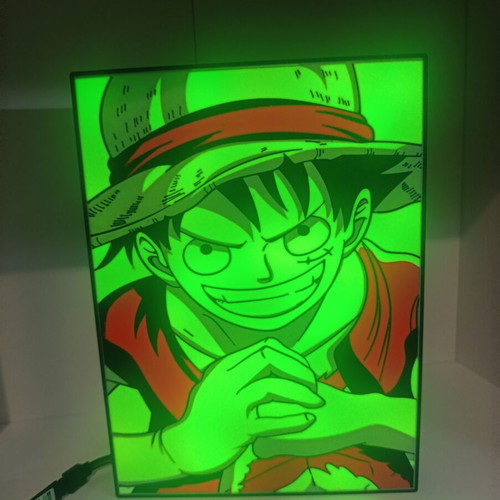 Luffy One Piece Light Box RGB LED new, wall and table lamp