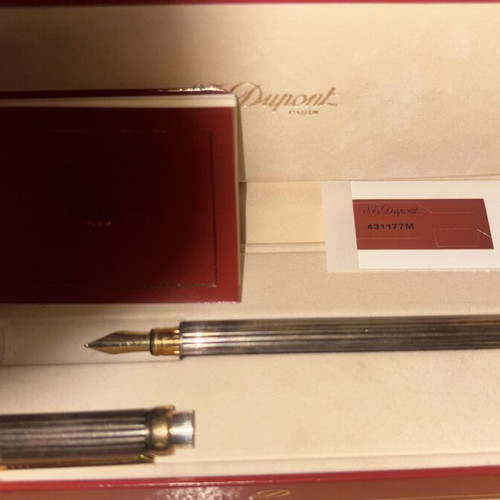 S.T. Dupont Gatsby 18K Gold Fountain Pen 431177M 1994 Full Set