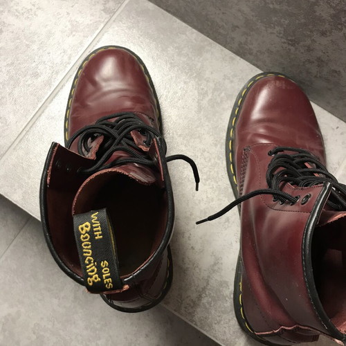 Dr. Martens boots size 43 used, brown and red