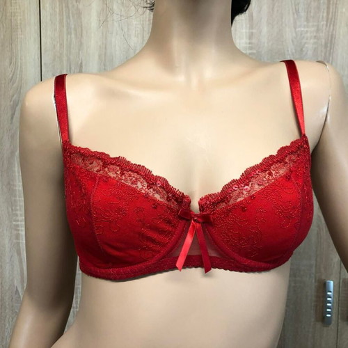 Bra size M/80D, red