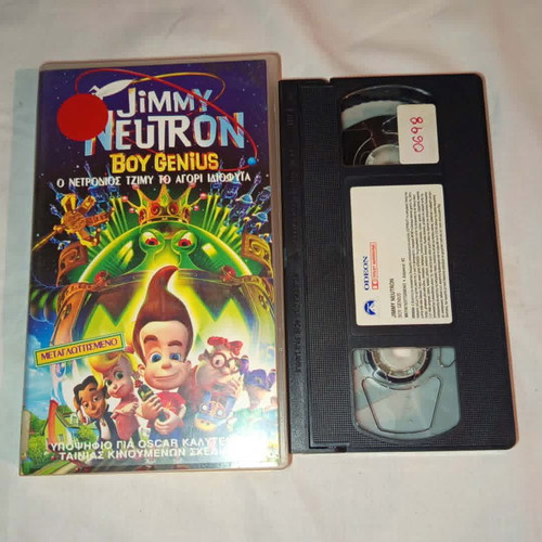 Jimmy Neutron Boy Genius VHS used, dubbed animated movie