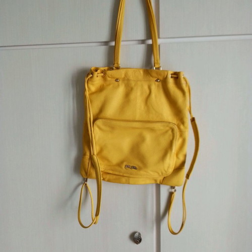 Folli Follie yellow leather shoulder bag used