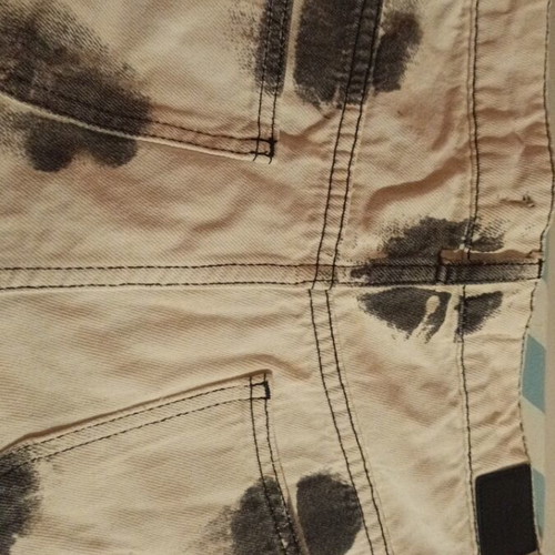Pink Woman high-waisted women's denim shorts like new, white