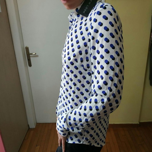Polka dot white shirt new, New Look, size S-M