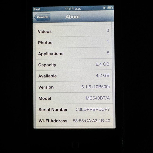 iPod 8GB used, very good condition
