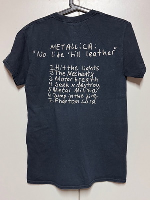 Metallica official t-shirt no life ‘till leather size S used black