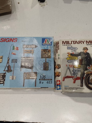 Figures and accessories for 1/35 dioramas like new, Italeri and Tamiya