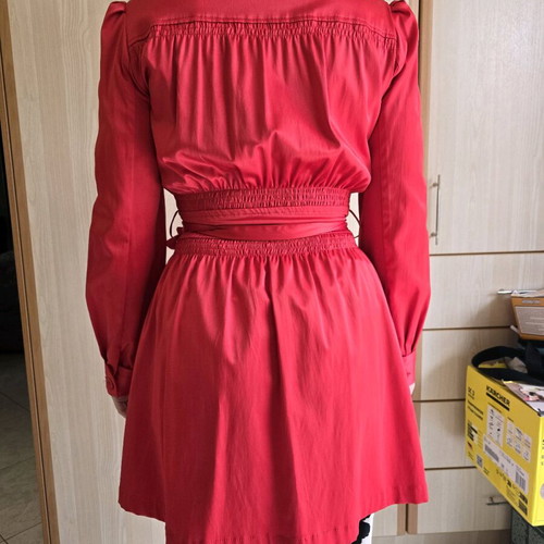 Iso red trench coat size Small like new