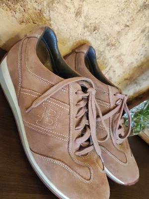 Bally Aldeia suede sneakers used, ash purple color, size 39.5