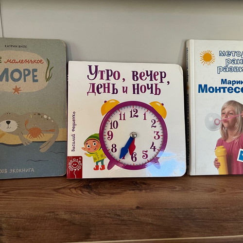 Set of 3 Russian books like new, 2 board books and 1 for parents