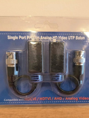 Single Port Passive HD HDTVI AHD Analog Adaptor new, pack of 2
