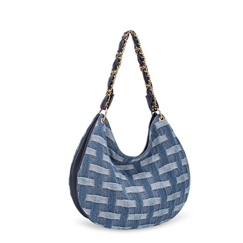 David Jones Sac épaule shoulder bag new, denim woven design