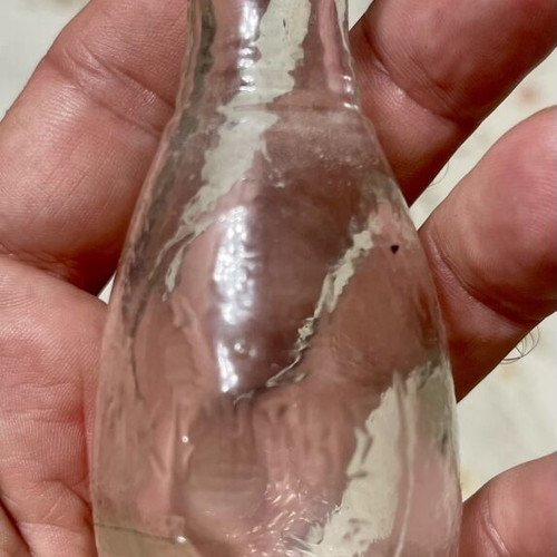 Manolikaki Collectible Glass Juice Bottle 1950s, like new