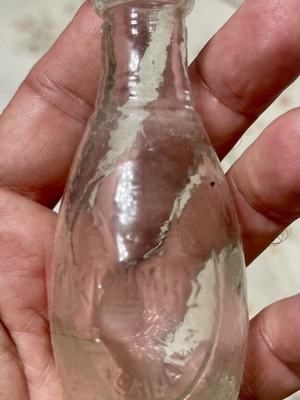 Manolikaki Collectible Glass Juice Bottle 1950s, like new