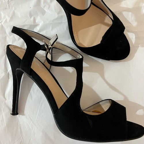 Black suede GoGo Shoes sandal like new, size 39