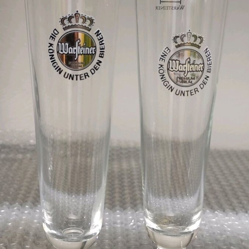 Warsteiner beer glasses used, set of two