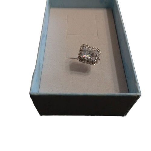 Earring with diamond, zircon, moissanite, silver 925 plated new