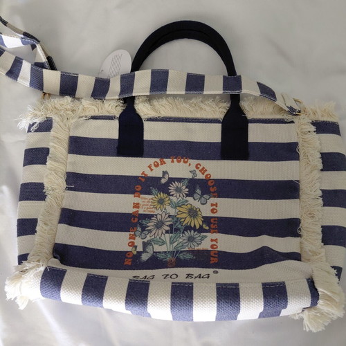 Bag to Bag shoulder bag new, blue cotton beach and city