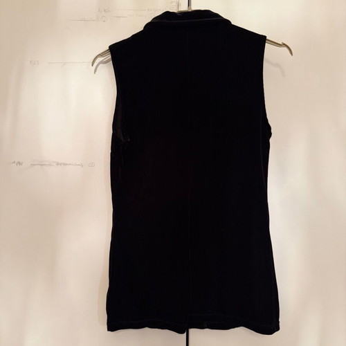 Velvet sleeveless jacket like new, black, size M