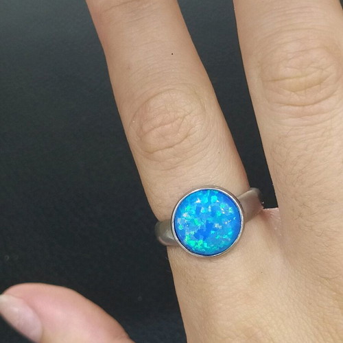 Silver 925 ring with opal new