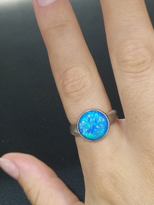 Silver 925 ring with opal new