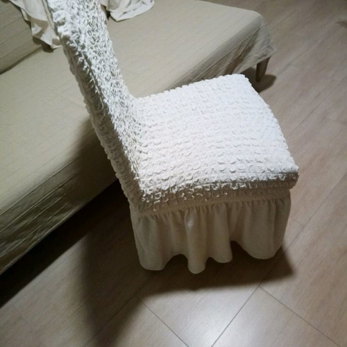 Chair covers new, pack of 4, sand beige color, elastic