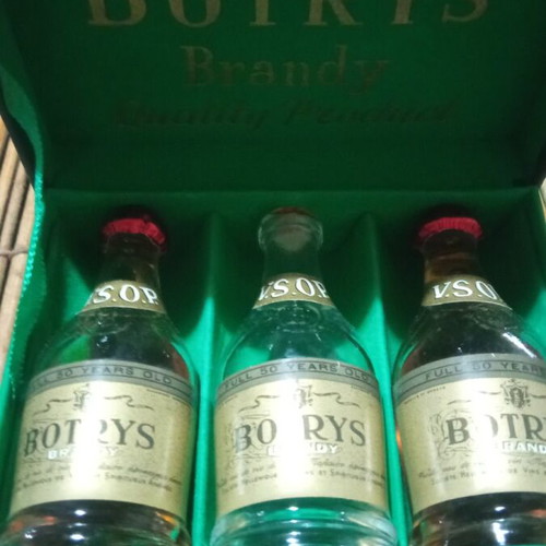Botrys VSOP 50 Year Old Greek Brandy used, two sealed and one empty